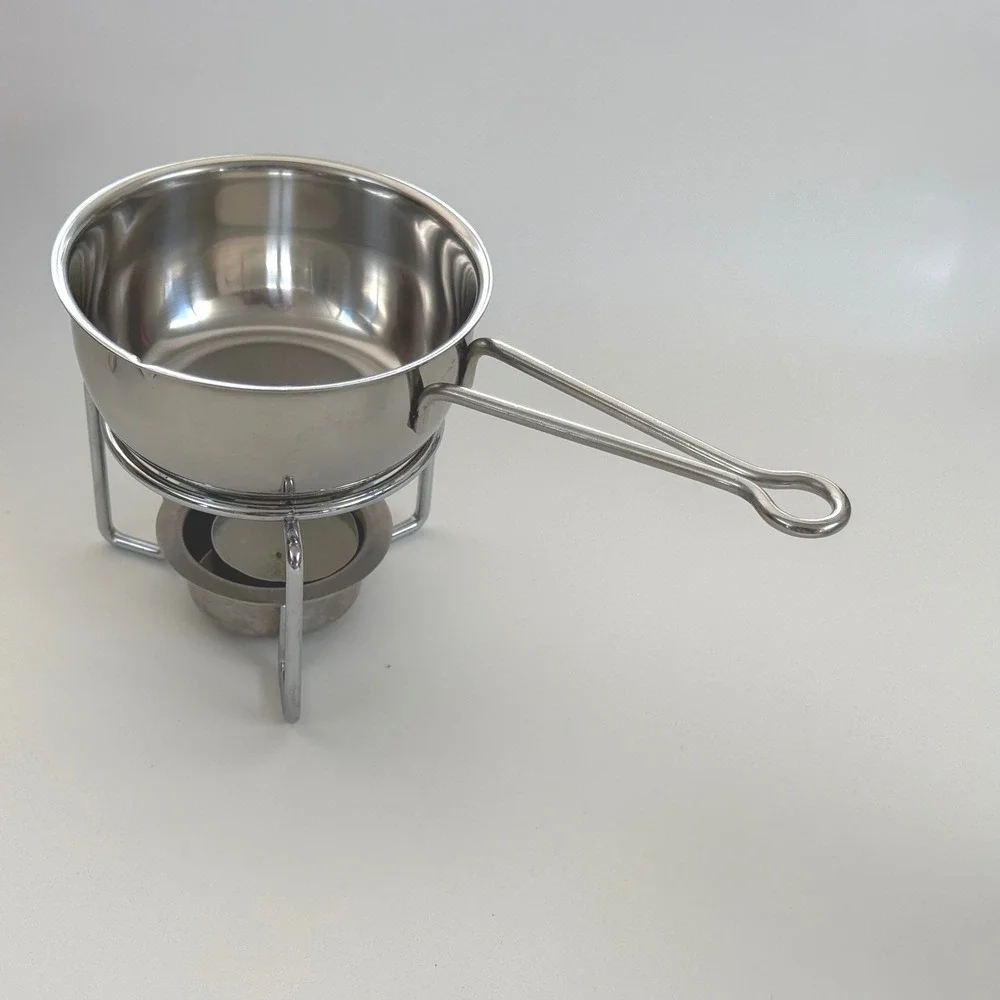 WMF‎ Forma Butter-Set Stainless Steel Melting Pot + Stand Germany Vintage w/ Box